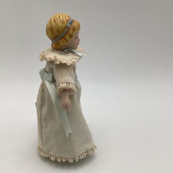Vintage 1983 Avon Victorian Porcelain Doll 7.5”Blonde Blue Eyes - Picture 3 of 12